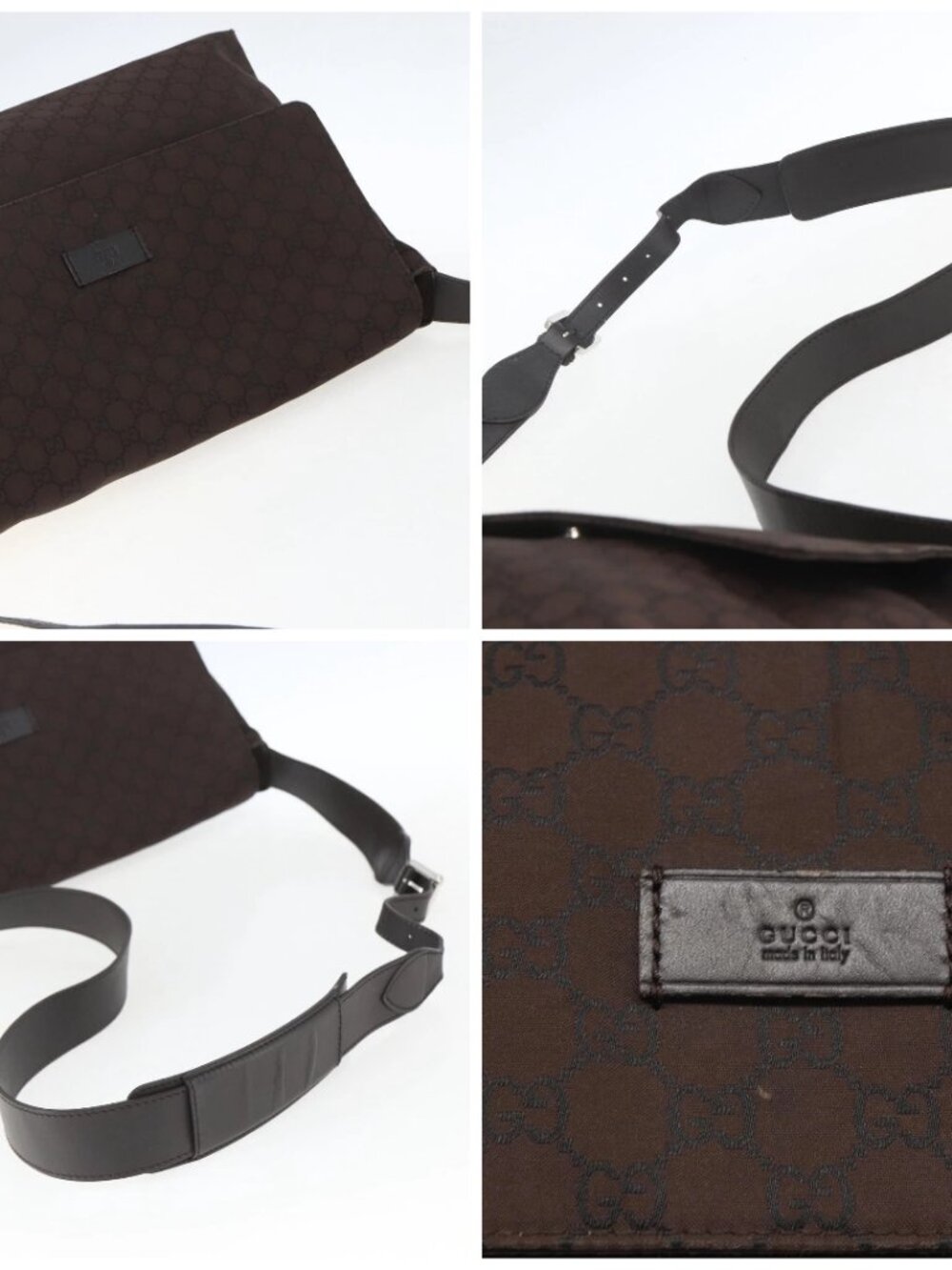 GUCCI GG Canvas Shoulder Bag Brown Silver 272350 Auth ka1322 - Picture 16 of 16